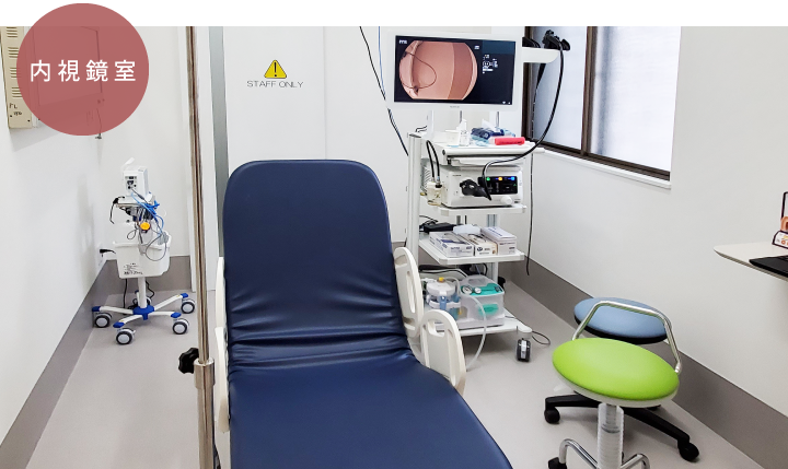福島区玉川の【もりかわ内科クリニック】の内視鏡室です